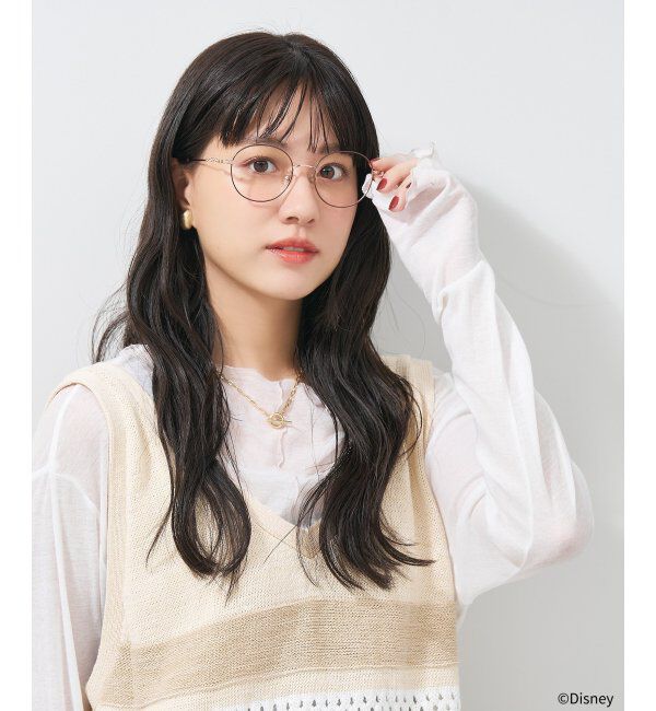  「ボストン型 メガネ Disney PRINCESS 白雪姫 (ドレスアップライン) ディズニープリンセス レンズ交換券付」|メガネ|