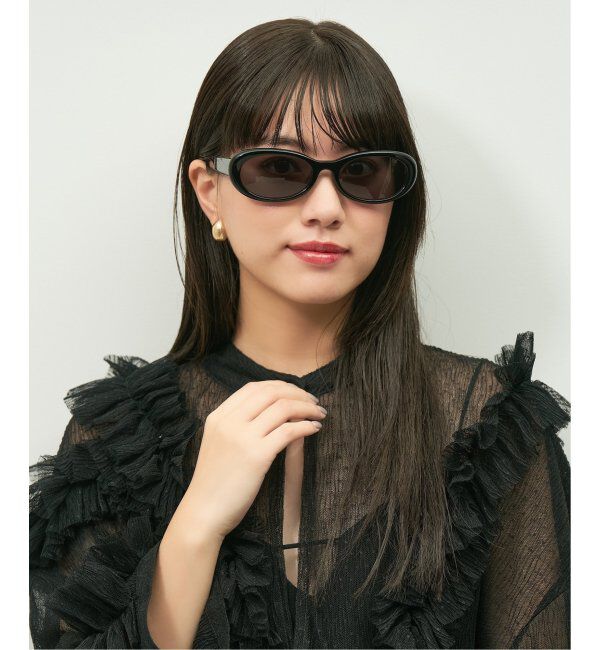  「Zoff｜Knuth Marf オーバル型 サングラス   横長｜カラーレンズ｜UVカット 紫外線対策｜ユニセックス  」|サングラス|