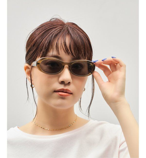  「Zoff｜Knuth Marf オーバル型 サングラス   横長｜カラーレンズ｜UVカット 紫外線対策｜ユニセックス  」|サングラス|