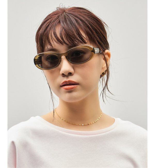  「Zoff｜Knuth Marf オーバル型 サングラス   横長｜カラーレンズ｜UVカット 紫外線対策｜ユニセックス  」|サングラス|