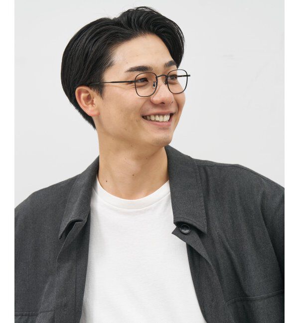  「Zoff｜四角 メガネ｜メタルフレーム 伊達・度付き｜FASHION AUTUMN レンズ交換券付」|メガネ|