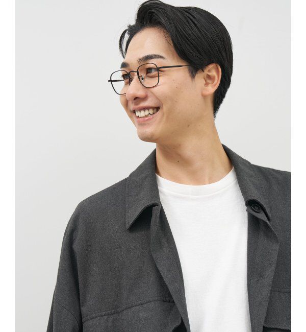  「Zoff｜四角 メガネ｜メタルフレーム 伊達・度付き｜FASHION AUTUMN レンズ交換券付」|メガネ|