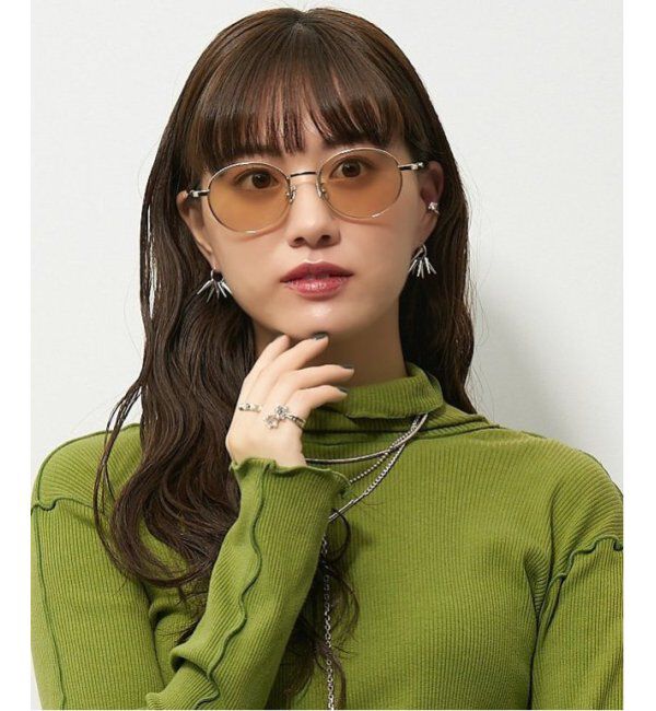  「【LOVE BY e.m.コラボ】【WEB限定】&ldquo;flutter&rdquo;｜ボストン型メタルサングラス｜Zoff｜LOVE BY e.m.」|サングラス|