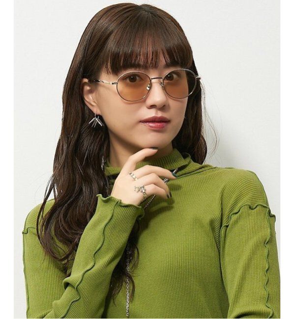  「【LOVE BY e.m.コラボ】【WEB限定】&ldquo;flutter&rdquo;｜ボストン型メタルサングラス｜Zoff｜LOVE BY e.m.」|サングラス|