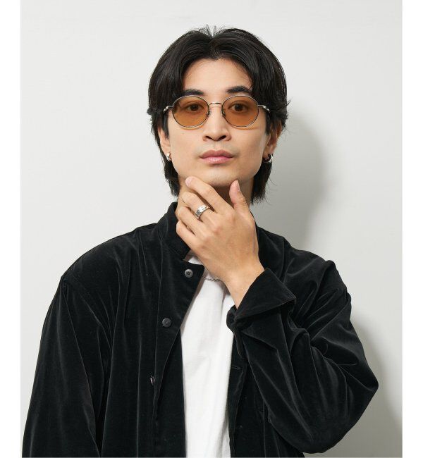  「【LOVE BY e.m.コラボ】【WEB限定】&ldquo;flutter&rdquo;｜ボストン型メタルサングラス｜Zoff｜LOVE BY e.m.」|サングラス|