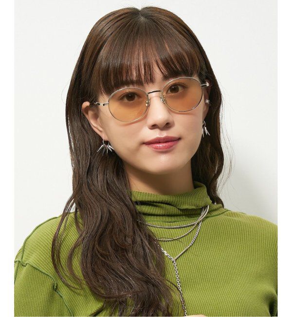  「【LOVE BY e.m.コラボ】【WEB限定】&ldquo;flutter&rdquo;｜ボストン型メタルサングラス｜Zoff｜LOVE BY e.m.」|サングラス|