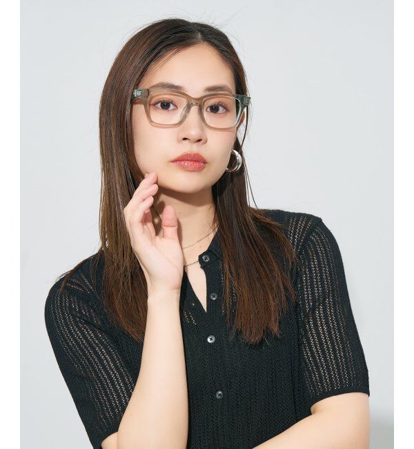  「ウエリントン型メガネ｜読書 レディース 女性用 大人可愛い 大理石｜Zoff｜CHIC レンズ交換券付」|メガネ|