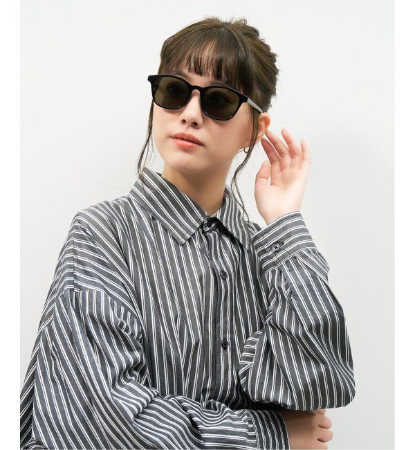  「SUNCUTGlasses/UV100%CUT ウェリントン型 サングラス | カラーレンズ 太縁フレーム  紫外線対策 UVカット」|サングラス|黒