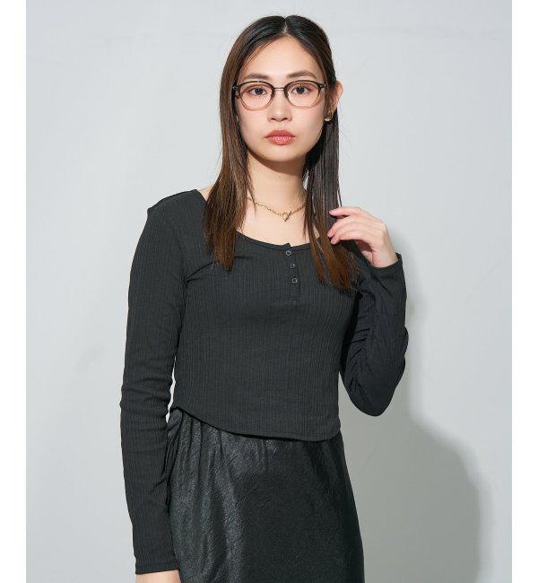  「ウェリントン型 メガネ | コンビネーションフレーム チタン 軽量 レディース 大人可愛い レンズ交換券付」|メガネ|