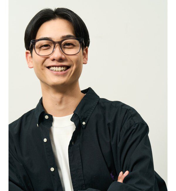  「ウェリントン型 メガネ | 横長 黒縁フレーム 伊達メガネ ユニセックス CLASSIC  レンズ交換券付」|メガネ|