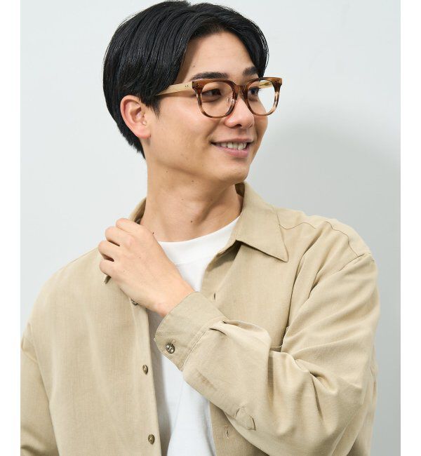  「ウェリントン型 メガネ | 横長 黒縁フレーム 伊達メガネ ユニセックス CLASSIC  レンズ交換券付」|メガネ|