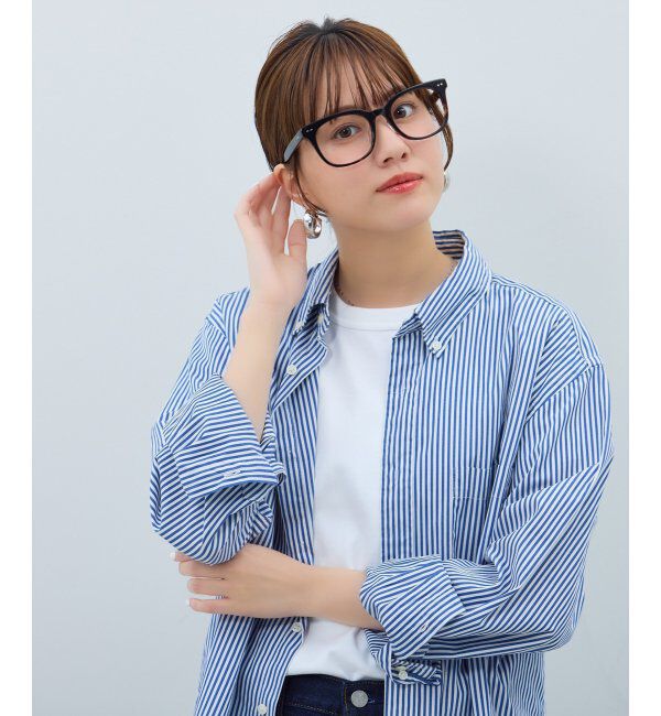  「ウェリントン型 メガネ | 横長 黒縁フレーム 伊達メガネ ユニセックス CLASSIC  レンズ交換券付」|メガネ|