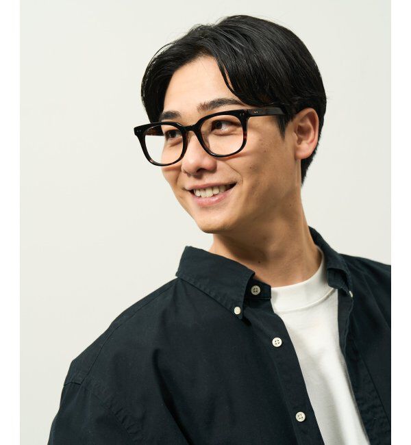  「ウェリントン型 メガネ | 横長 黒縁フレーム 伊達メガネ ユニセックス CLASSIC  レンズ交換券付」|メガネ|