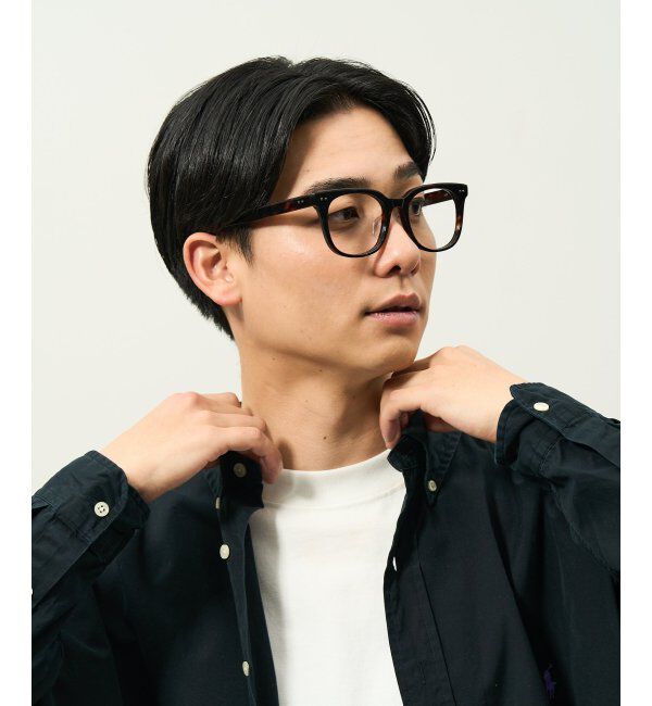  「ウェリントン型 メガネ | 横長 黒縁フレーム 伊達メガネ ユニセックス CLASSIC  レンズ交換券付」|メガネ|