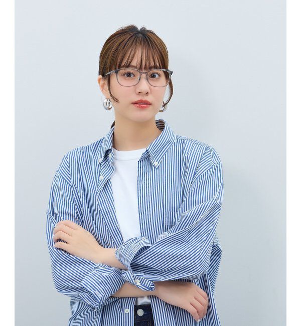  「ウェリントン型 メガネ | チタン 軽量 メタルフレーム 伊達メガネ ユニセックス ビジネス レンズ交換券付」|メガネ|