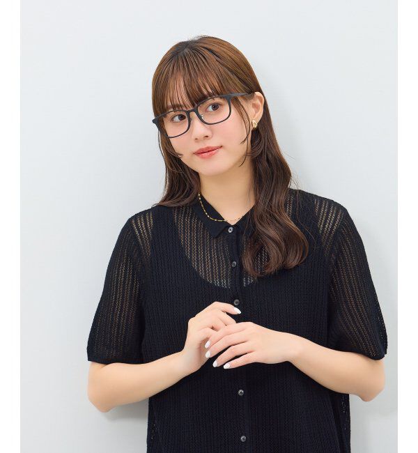  「ウェリントン型 メガネ | チタン 軽量 メタルフレーム 伊達メガネ ユニセックス ビジネス レンズ交換券付」|メガネ|