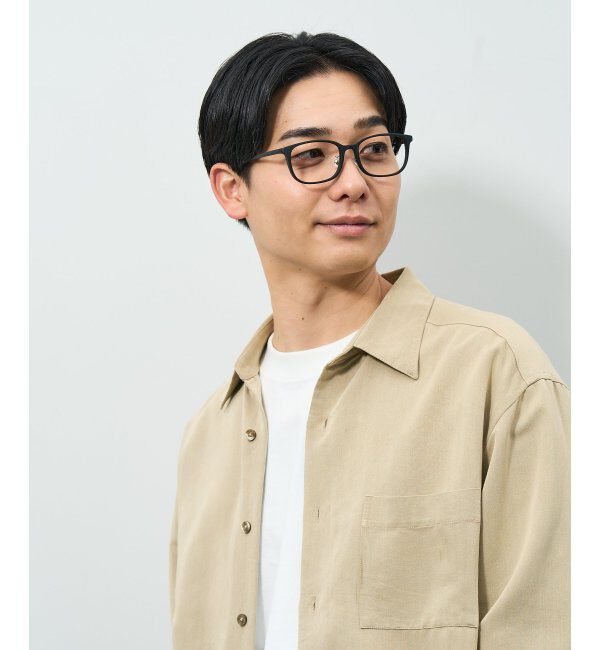  「ウェリントン型 メガネ | チタン 軽量 メタルフレーム 伊達メガネ ユニセックス ビジネス レンズ交換券付」|メガネ|