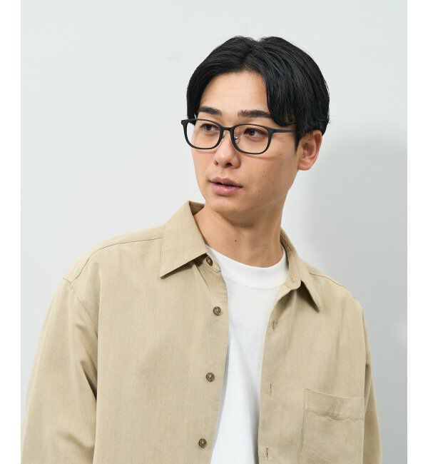  「ウェリントン型 メガネ | チタン 軽量 メタルフレーム 伊達メガネ ユニセックス ビジネス レンズ交換券付」|メガネ|