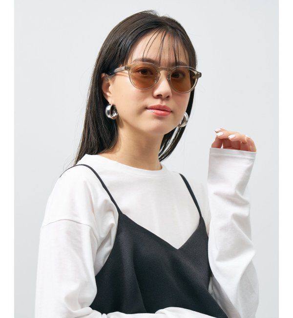  「ボストン型 サングラス｜UNITED ARROWS クラウンパント UVカット 紫外線対策 ユナイテッドアローズ」|サングラス|薄グリーン