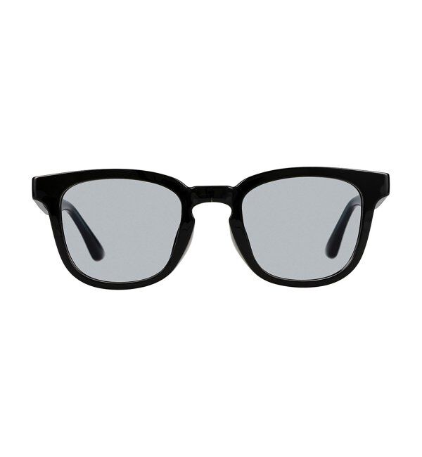  「ウェリントン型 折りたたみ式 サングラス | 専用ケース付 カラーレンズ 太縁フレーム 紫外線防止 UVカット」|サングラス|黒3