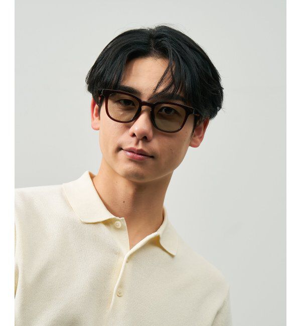  「ウェリントン型 折りたたみ式 サングラス | 専用ケース付 カラーレンズ 太縁フレーム 紫外線防止 UVカット」|サングラス|