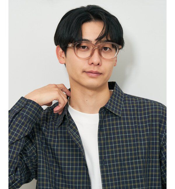  「ボストン型 メガネ | 軽量｜太縁｜黒縁｜大きめサイズ｜伊達メガネ｜ユニセックス レンズ交換券付」|メガネ|オレンジ系デミ2