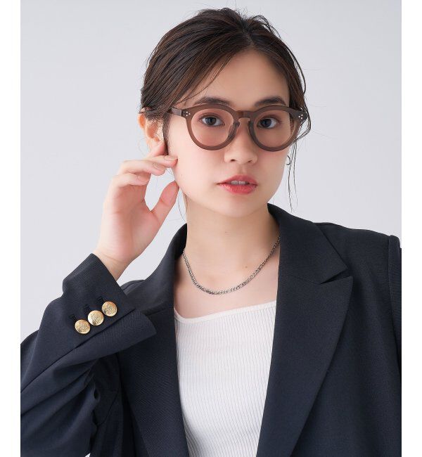  「 ボストン型 メガネ | 黒縁フレーム 伊達めがね 度付きユニセックス 読書  CLASSIC  レンズ交換券付」|メガネ|オリーブ