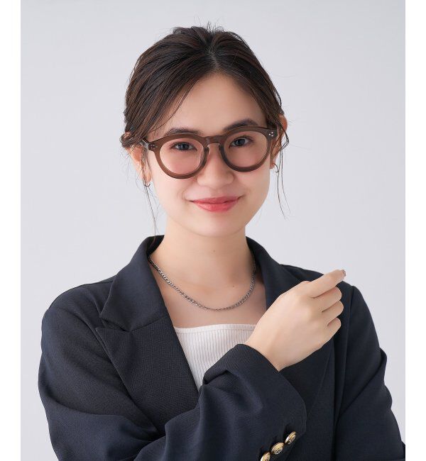  「 ボストン型 メガネ | 黒縁フレーム 伊達めがね 度付きユニセックス 読書  CLASSIC  レンズ交換券付」|メガネ|