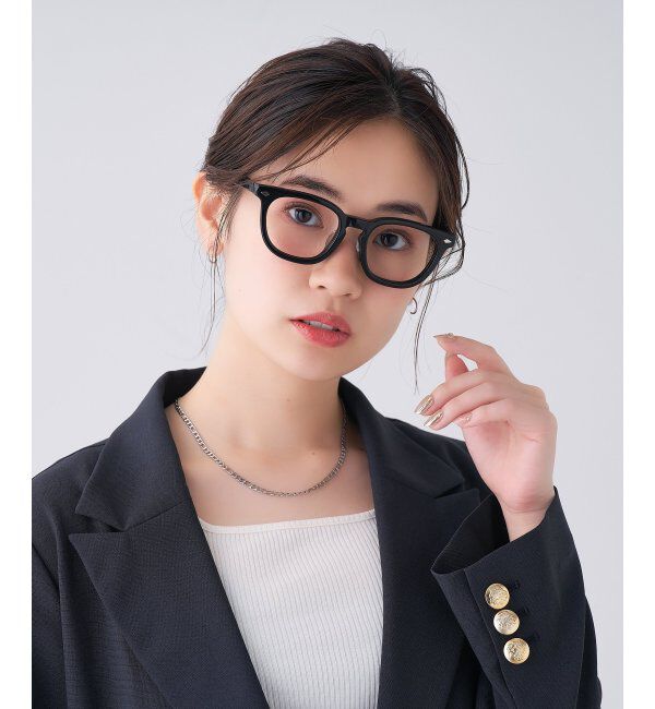  「 ウェリントン型 メガネ | 黒縁フレーム 伊達めがね 度付きユニセックス 読書  CLASSIC  レンズ交換券付」|メガネ|