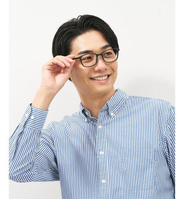  「ウェリントン型 メガネ｜伊達メガネ プラスチック&times;メタル 眼鏡 度付き眼鏡 ビジネス Zoff レンズ交換券付」|メガネ|