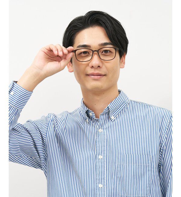  「ウェリントン型 メガネ｜伊達メガネ プラスチック&times;メタル 眼鏡 度付き眼鏡 ビジネス Zoff レンズ交換券付」|メガネ|