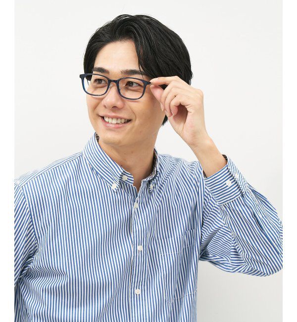  「ウェリントン型 メガネ｜伊達メガネ プラスチック&times;メタル 眼鏡 度付き眼鏡 ビジネス Zoff レンズ交換券付」|メガネ|