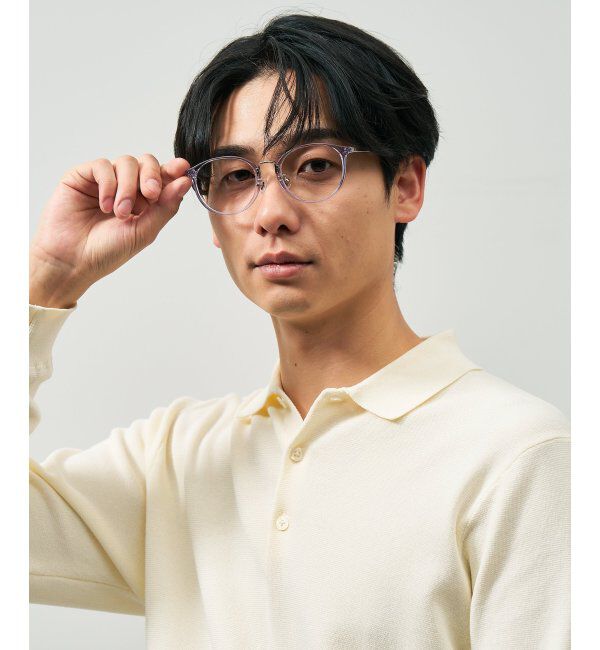  「ボストン型 メガネ｜TR&times;チタン 軽量素材 柔軟性  伊達メガネ 大人可愛い  レンズ交換券付」|メガネ|