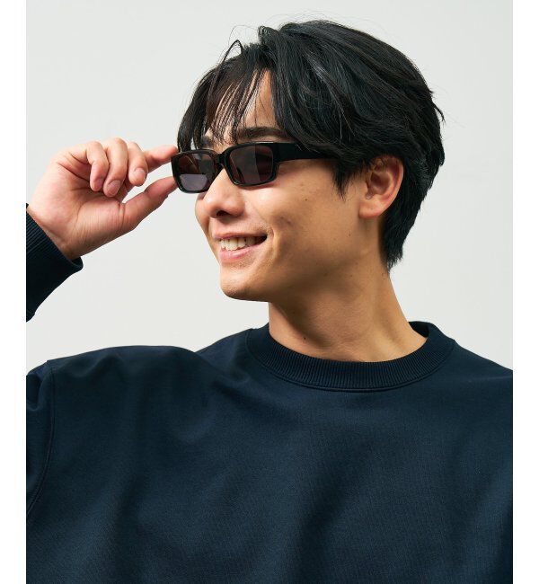  「スクエア型 サングラス【CLAP CLICK構造】 ずれ落ち防止｜太縁｜紫外線カット率99.9%以上 UVカット」|サングラス|