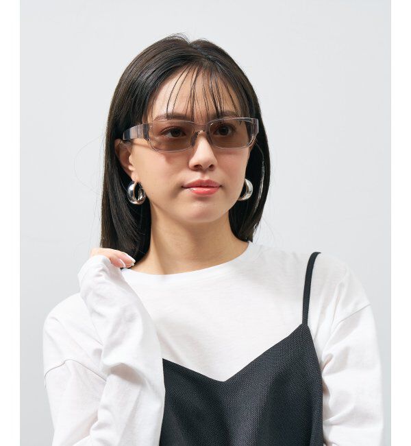  「スクエア型 サングラス【CLAP CLICK構造】 ずれ落ち防止｜太縁｜紫外線カット率99.9%以上 UVカット」|サングラス|