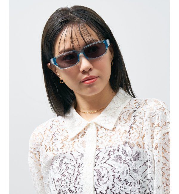  「スクエア型 サングラス【CLAP CLICK構造】 ずれ落ち防止｜太縁｜紫外線カット率99.9%以上 UVカット」|サングラス|