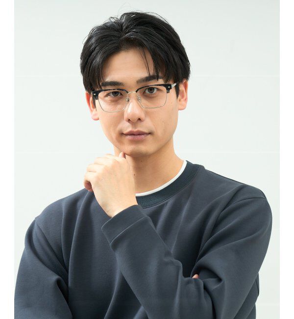  「ウェリントン型 メガネ | サーモント｜ブロー｜伊達メガネ 度付きメガネ｜ 黒  レンズ交換券付」|メガネ|