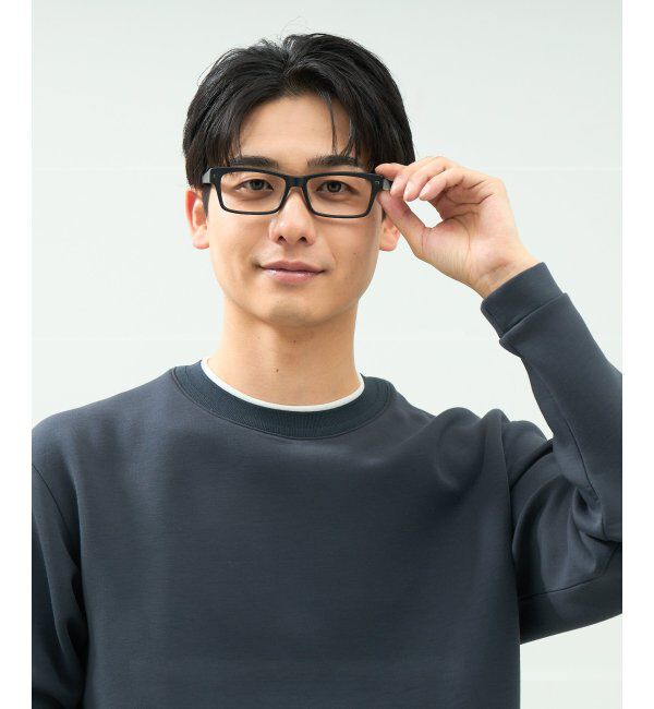  「ウェリントン型 メガネ | 太縁 黒縁フレーム｜伊達メガネ 度付きメガネ｜ユニセックス 黒  レンズ交換券付」|メガネ|