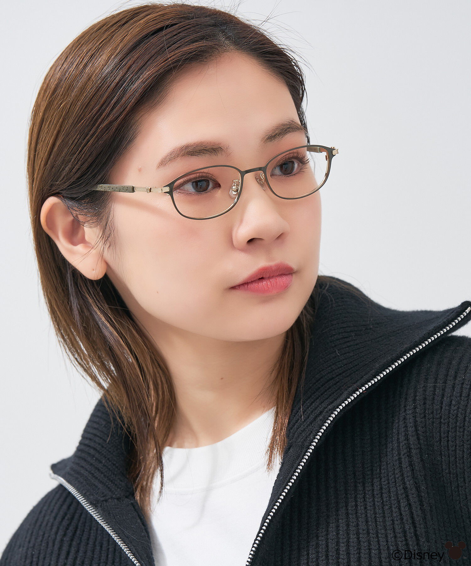  「Disney Collection created by Zoff &rdquo;PASTEL&rdquo; ミッキーマウス メガネ くすみパステルカラー ﾚﾝｽﾞ交換券付」|メガネ|オリーブ1