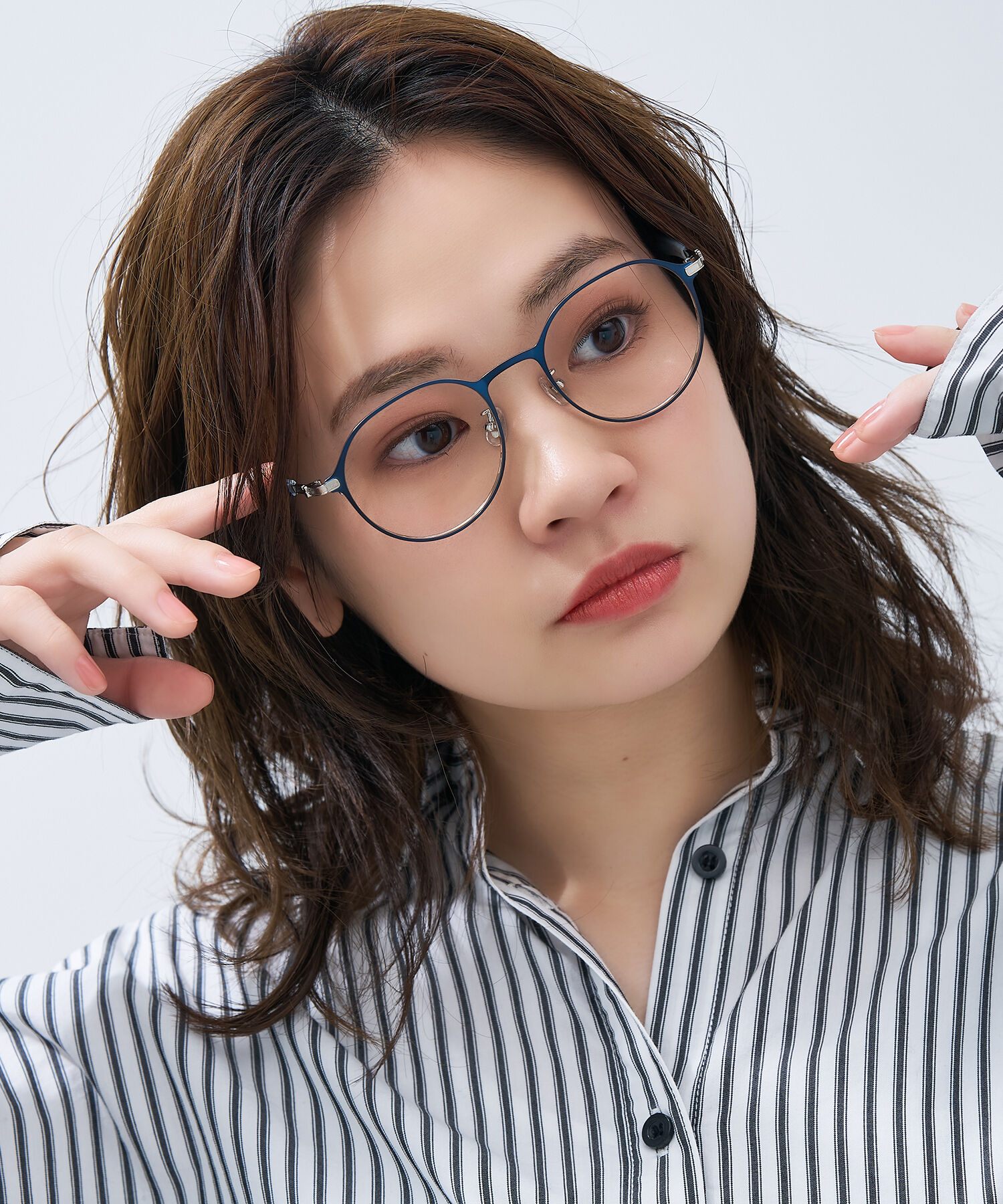  「Disney Collection created by Zoff &rdquo;PASTEL&rdquo; ミッキーマウス メガネ くすみパステルカラー ﾚﾝｽﾞ交換券付」|メガネ|ネイビー3