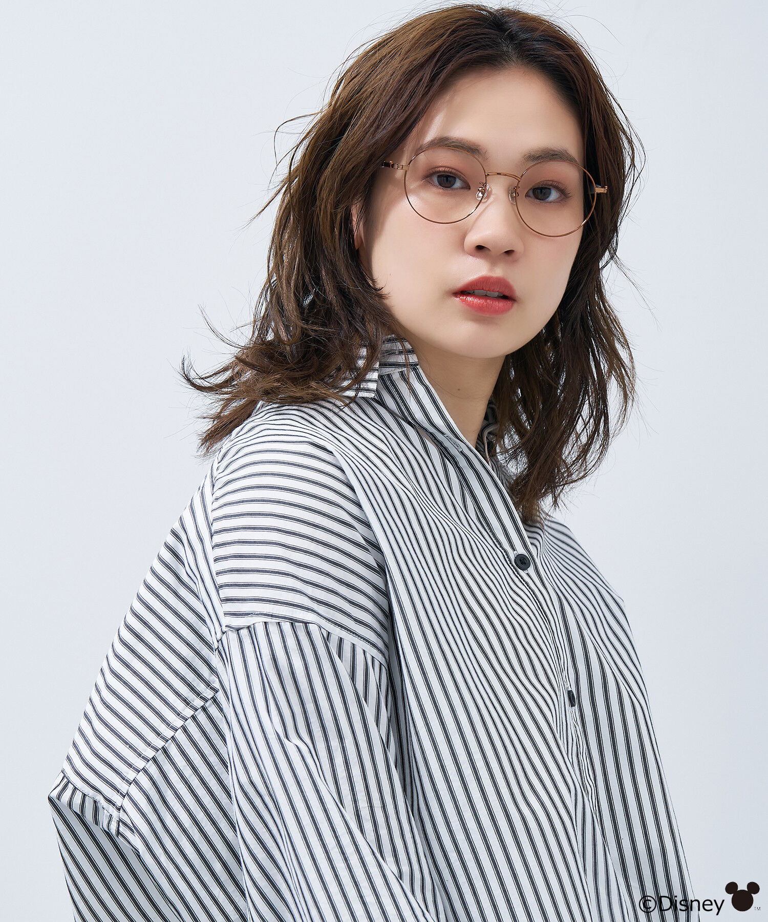  「Disney Collection created by Zoff &rdquo;PASTEL&rdquo; ミニーマウス メガネ くすみパステルカラー ﾚﾝｽﾞ交換券付」|メガネ|