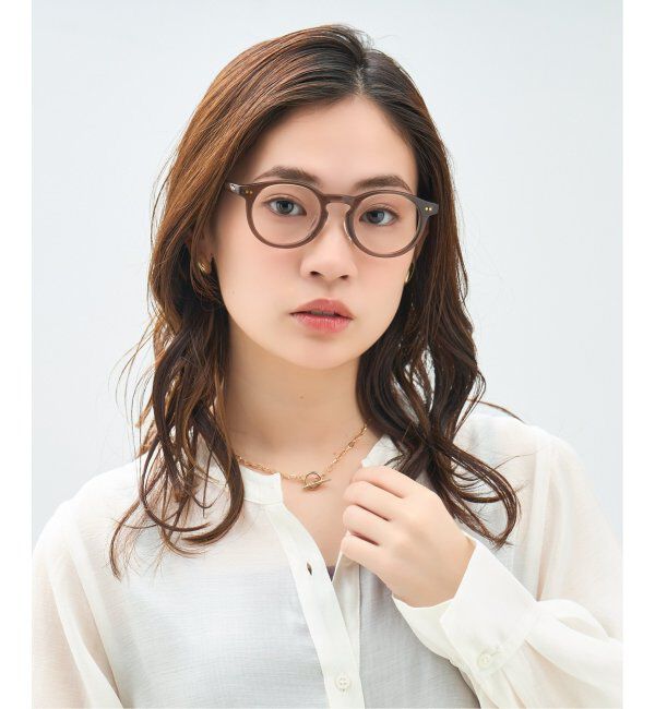  「Zoff｜Kirimaru ボストン型 メガネ   伊達メガネ｜うねうね 波型 小顔効果 レンズ交換券付」|メガネ|