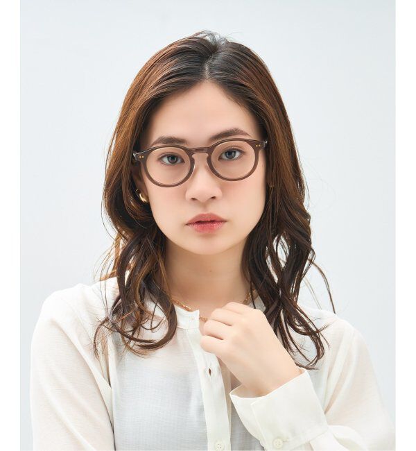  「Zoff｜Kirimaru ボストン型 メガネ   伊達メガネ｜うねうね 波型 小顔効果 レンズ交換券付」|メガネ|