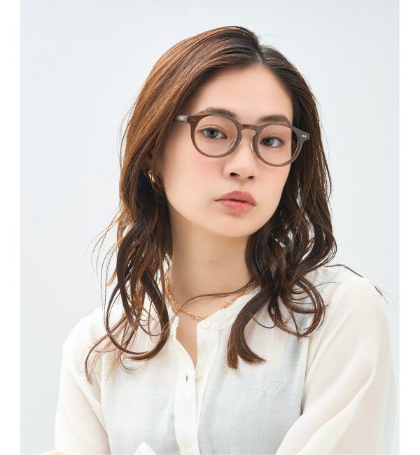  「Zoff｜Kirimaru ボストン型 メガネ   伊達メガネ｜うねうね 波型 小顔効果 レンズ交換券付」|メガネ|