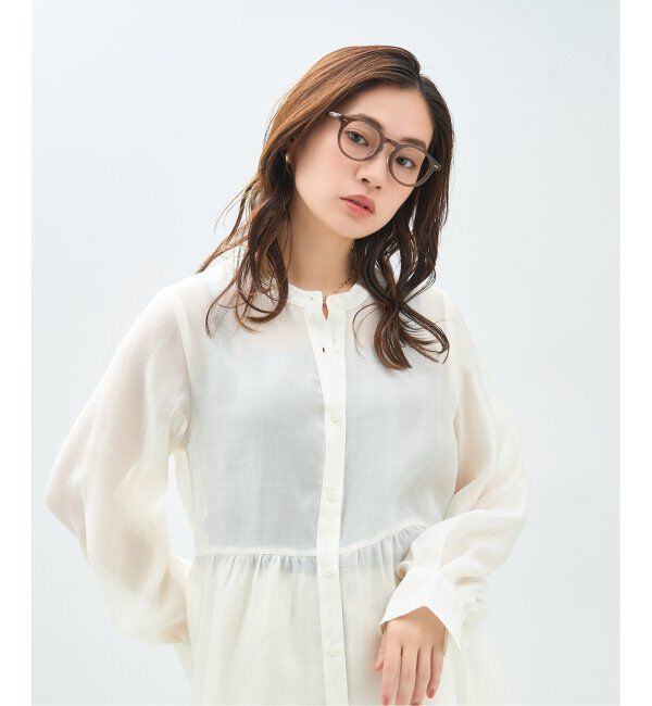  「Zoff｜Kirimaru ボストン型 メガネ   伊達メガネ｜うねうね 波型 小顔効果 レンズ交換券付」|メガネ|