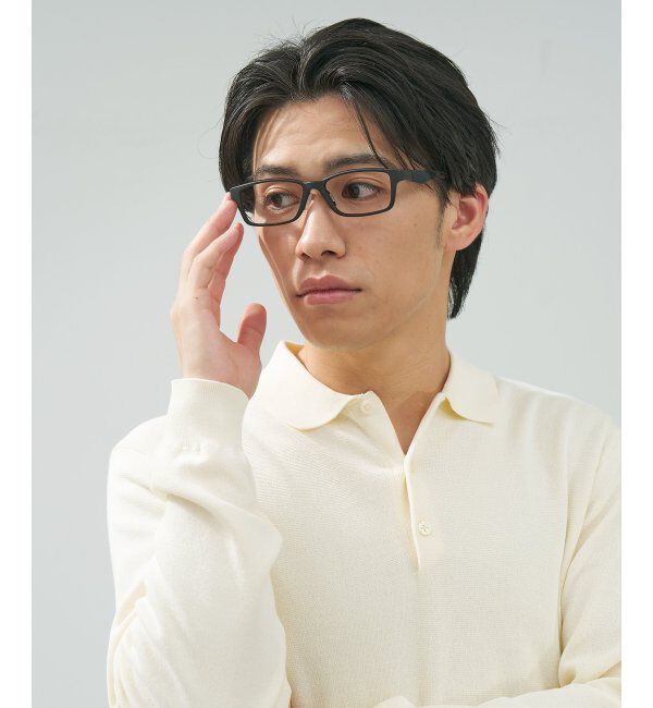  「スクエア型 メガネ【SNAP GRIP搭載】 スポーツ 運動用｜ズレ落ち防止｜伊達メガネ  レンズ交換券付」|メガネ|