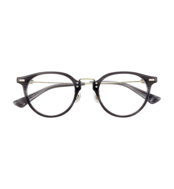  「Zoff｜STUDIO SEVEN｜ボストン型 メガネ プラスチック&times;メタル｜伊達メガネ 度付きメガネ レンズ交換券付」|メガネ|グレー