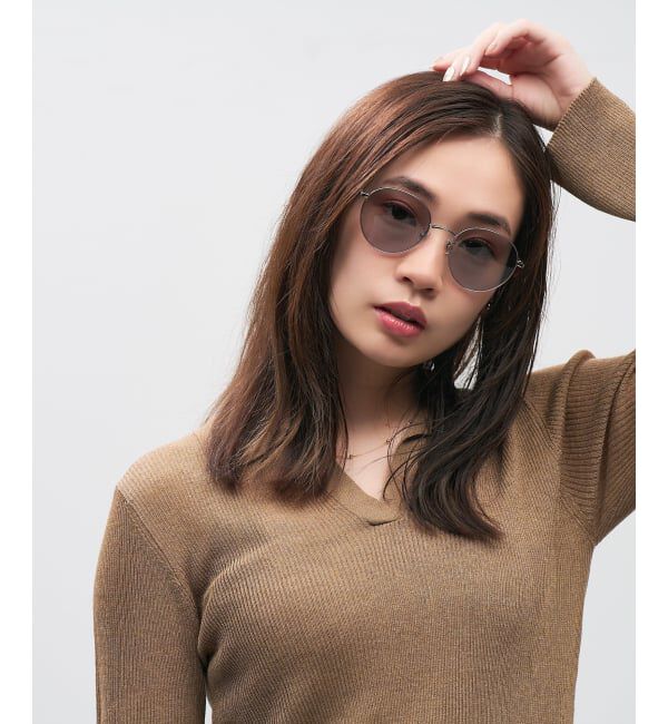  「SUNCUTGlasses/UV100%CUT ボストン型 サングラス メタルフレーム｜UVカット 紫外線対策｜ユニセックス__」|サングラス|シルバー