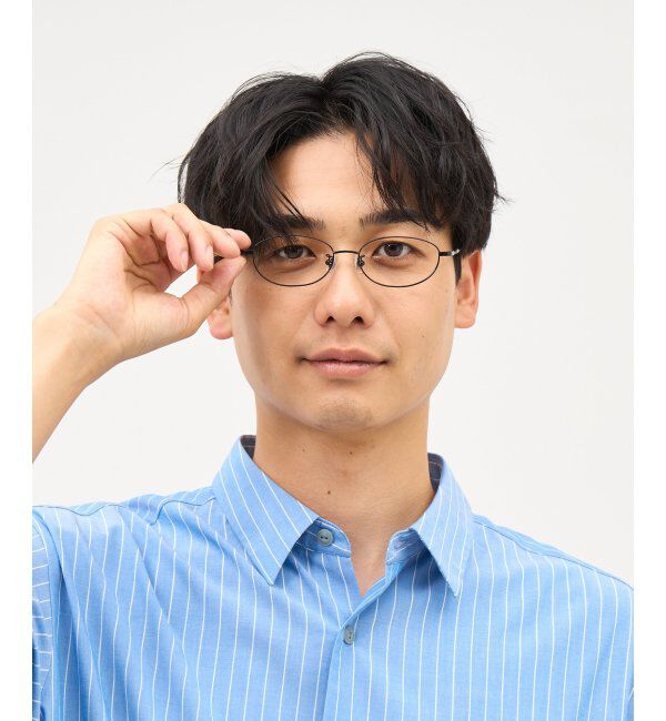  「オーバル型 メガネ 軽量 チタン｜大人可愛い｜伊達メガネ 度付きメガネ｜ビジネス レンズ交換券付」|メガネ|