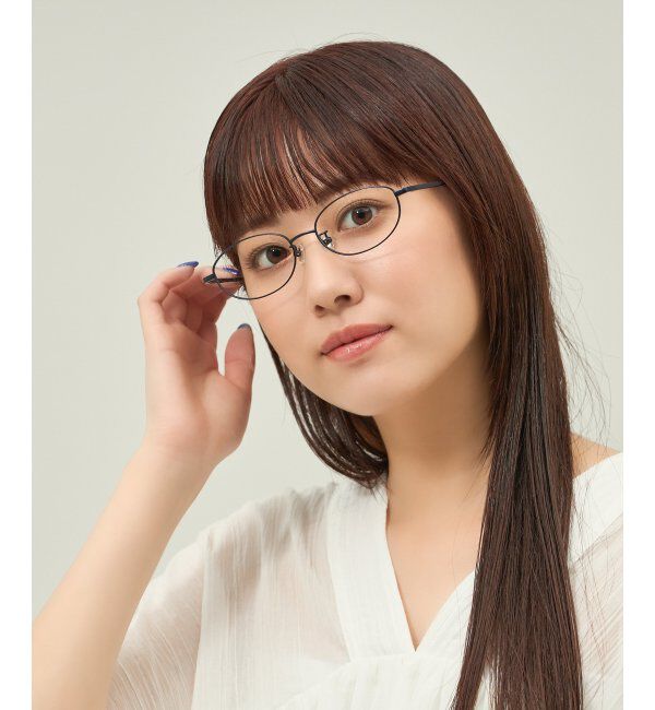  「オーバル型 メガネ 軽量 チタン｜大人可愛い｜伊達メガネ 度付きメガネ｜ビジネス レンズ交換券付」|メガネ|